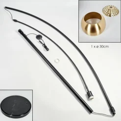 Lampes Dorées-hofstein Baloca Lampadaire Noir, 1 lumière