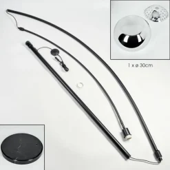 hofstein Baloca Lampadaire Noir, 1 lumière