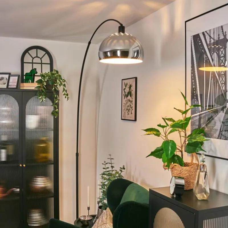 hofstein Baloca Lampadaire Noir, 1 lumière