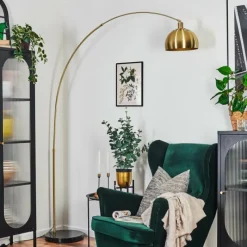 Lampes Dorées-hofstein Baloca Lampadaire Or, Noir, 1 lumière