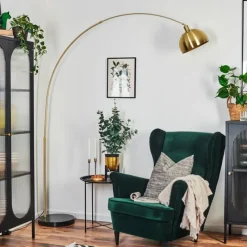 Lampes Dorées-hofstein Baloca Lampadaire Or, Noir, 1 lumière