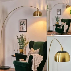 Lampes Dorées-hofstein Baloca Lampadaire Or, Noir, 1 lumière