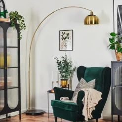 Lampes Dorées-hofstein Baloca Lampadaire Or, Noir, 1 lumière