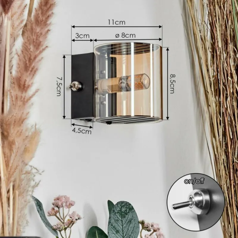 hofstein Bamako Luminaire Up & Down, Applique murale LED Noir, 1 lumière