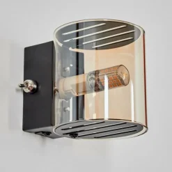 hofstein Bamako Luminaire Up & Down, Applique murale LED Noir, 1 lumière