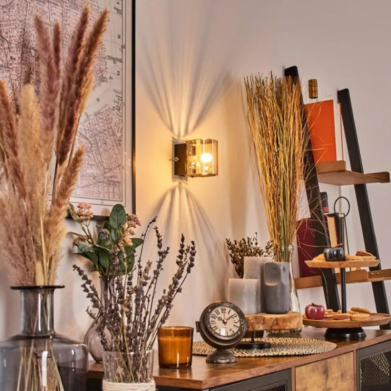 hofstein Bamako Luminaire Up & Down, Applique murale LED Noir, 1 lumière