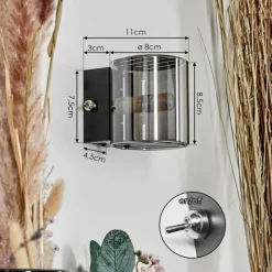 hofstein Bamako Luminaire Up & Down, Applique murale LED Noir, 1 lumière