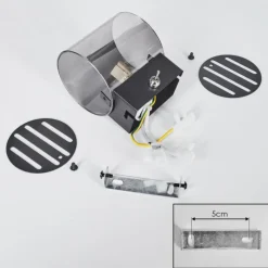 hofstein Bamako Luminaire Up & Down, Applique murale LED Noir, 1 lumière