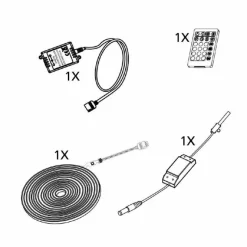 Luminaires Eglo Bande LED Eglo-Leuchten FLEXIBLE Blanc, 1 lumière* Rubans Led