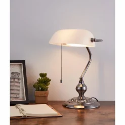 Luminaires Eglo BANKER Lampe à poser Nickel mat, 1 lumière