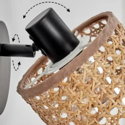 hofstein Barcos Applique murale Noir, 1 lumière