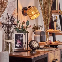 hofstein Barcos Applique murale Noir, 1 lumière