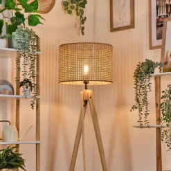 Luminaires Scandinaves-hofstein Barcos Lampadaire Écru, 1 lumière