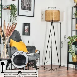 Luminaires Scandinaves-hofstein Barcos Lampadaire Écru, 1 lumière