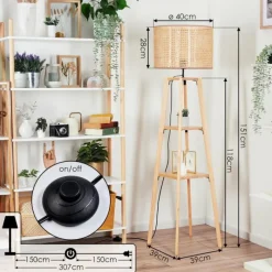 Luminaires Scandinaves-hofstein Barcos Lampadaire Écru, 1 lumière