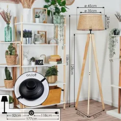 Luminaires Scandinaves-hofstein Barcos Lampadaire Écru, 1 lumière