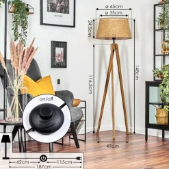 Luminaires Scandinaves-hofstein Barcos Lampadaire Écru, 1 lumière