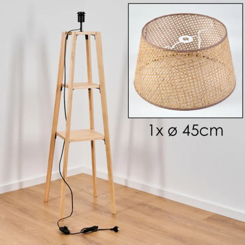 Style Boho-Chic-hofstein Barcos Lampadaire Écru, 1 lumière