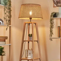 Style Boho-Chic-hofstein Barcos Lampadaire Écru, 1 lumière