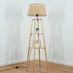Style Boho-Chic-hofstein Barcos Lampadaire Écru, 1 lumière