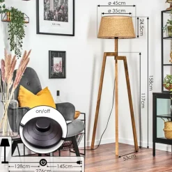 hofstein Barcos Lampadaire Écru, 1 lumière