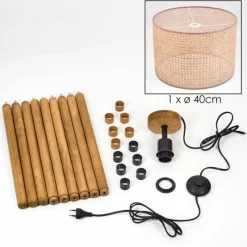 Luminaires Scandinaves-hofstein Barcos Lampadaire Écru, 1 lumière