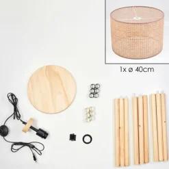 Luminaires Scandinaves-hofstein Barcos Lampadaire Écru, 1 lumière