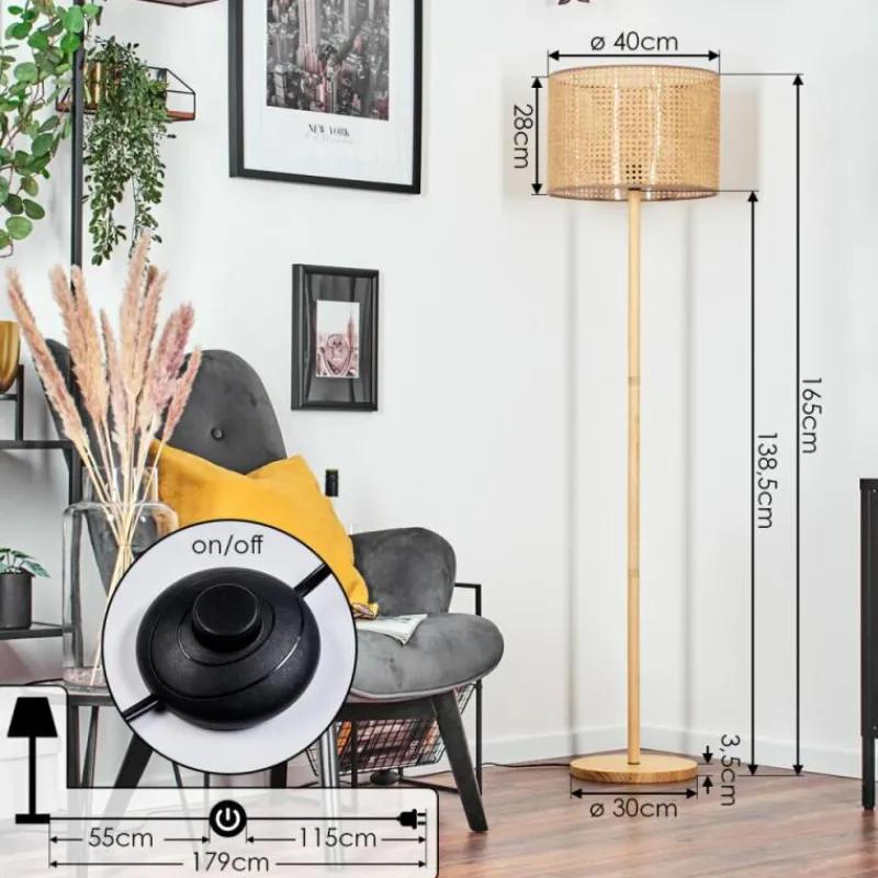 Luminaires Scandinaves-hofstein Barcos Lampadaire Écru, 1 lumière