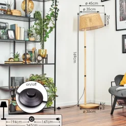 Luminaires Scandinaves-hofstein Barcos Lampadaire Écru, 1 lumière