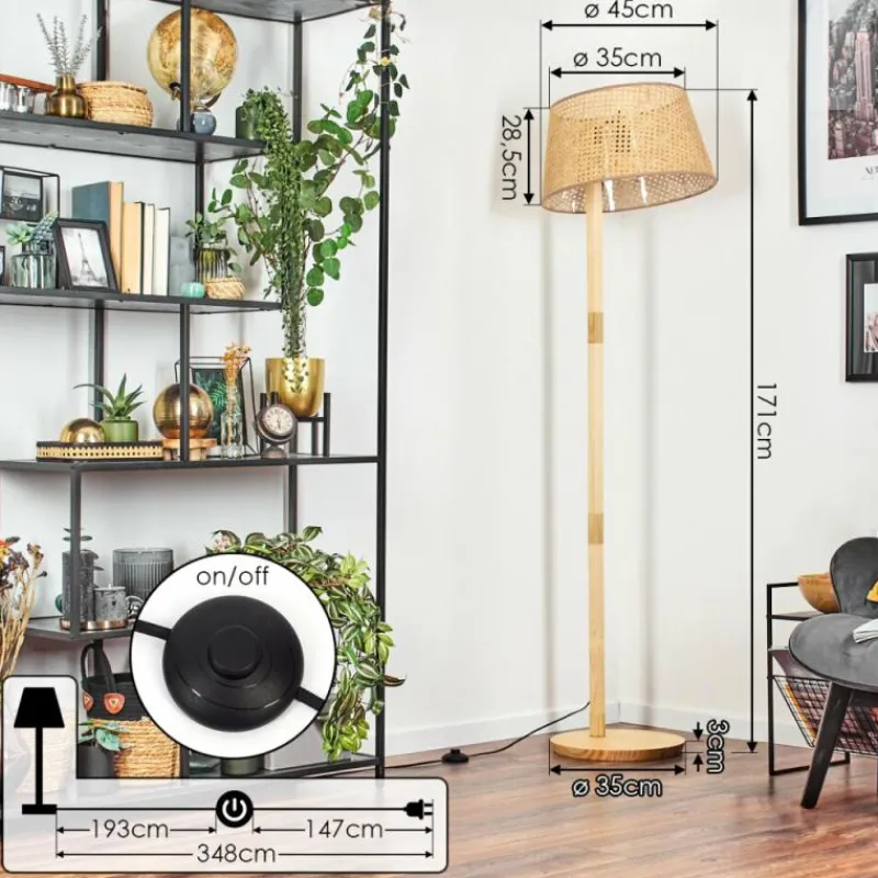 Luminaires Scandinaves-hofstein Barcos Lampadaire Écru, 1 lumière