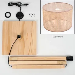 Luminaires Scandinaves-hofstein Barcos Lampadaire Écru, 1 lumière