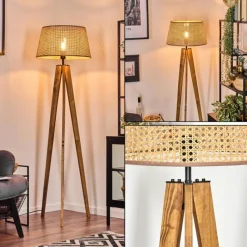 Luminaires Scandinaves-hofstein Barcos Lampadaire Écru, Noir, 1 lumière