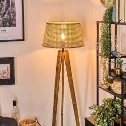 Luminaires Scandinaves-hofstein Barcos Lampadaire Écru, Noir, 1 lumière