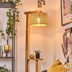 Luminaires Scandinaves-hofstein Barcos Lampadaire Écru, Noir, 1 lumière