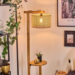 Luminaires Scandinaves-hofstein Barcos Lampadaire Écru, Noir, 1 lumière