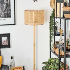 Luminaires Scandinaves-hofstein Barcos Lampadaire Écru, Noir, 1 lumière