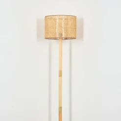 Luminaires Scandinaves-hofstein Barcos Lampadaire Écru, Noir, 1 lumière