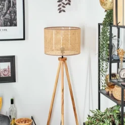 Luminaires Scandinaves-hofstein Barcos Lampadaire Écru, Noir, 1 lumière