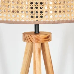 Luminaires Scandinaves-hofstein Barcos Lampadaire Écru, Noir, 1 lumière