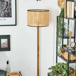 Luminaires Scandinaves-hofstein Barcos Lampadaire Écru, Noir, 1 lumière