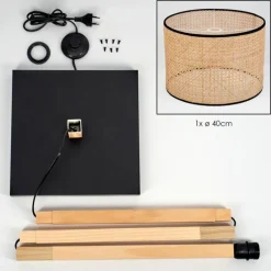 Luminaires Scandinaves-hofstein Barcos Lampadaire Écru, Noir, 1 lumière