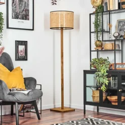 Luminaires Scandinaves-hofstein Barcos Lampadaire Écru, Noir, 1 lumière