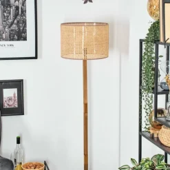 Luminaires Scandinaves-hofstein Barcos Lampadaire Écru, Noir, 1 lumière