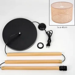 hofstein Barcos Lampadaire Écru, Noir, 1 lumière