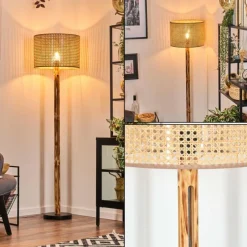 Luminaires Scandinaves-hofstein Barcos Lampadaire Écru, Noir, 1 lumière