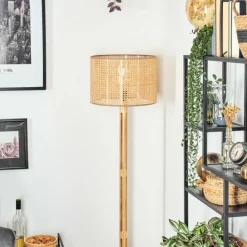 Luminaires Scandinaves-hofstein Barcos Lampadaire Écru, Noir, 1 lumière