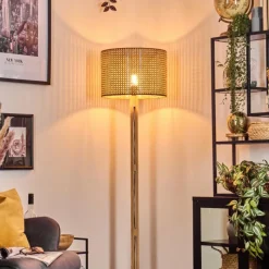 Luminaires Scandinaves-hofstein Barcos Lampadaire Écru, Noir, 1 lumière