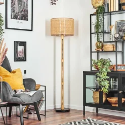 Luminaires Scandinaves-hofstein Barcos Lampadaire Écru, Noir, 1 lumière