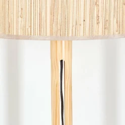 Luminaires Scandinaves-hofstein Barcos Lampadaire Écru, Noir, 1 lumière