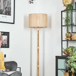 Luminaires Scandinaves-hofstein Barcos Lampadaire Écru, Noir, 1 lumière